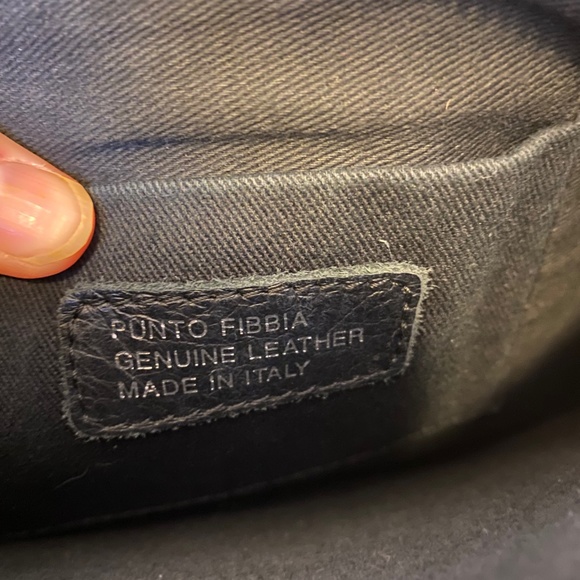 Cute & glam genuine Italian leather clutch/wristlet by Punto Fibbia - Picture 5 of 6